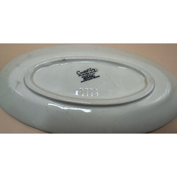 Carlton Ware Cruet Set on Tray Hazelnut 2330 Rare Green Gloss - Picture 7 of 9